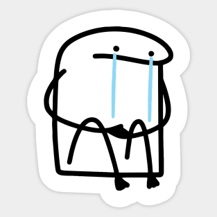 Crying flork Sticker